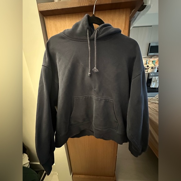 TNA Tops - 73.TNA Navy Blue Cozy AF Boyfriend Hoodie